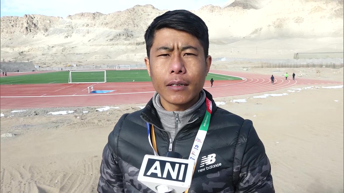 ANI's tweet photo. Ladakh gets its first open synthetic track &amp; football turf in Leh under Khelo India programme

"I'm a coach for marathon runners here. Before this, we had to run on roads. Now, we're witnessing improvement because we can now measure distance &amp; speed easily," says Tsering Stobgyas https://t.co/Upwv5FNNGb