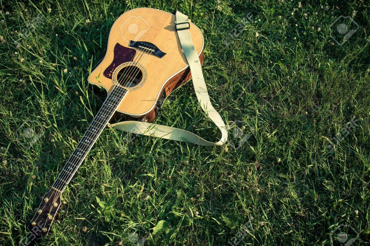 Гитара зонтик. Гитара на природе. Акустическая гитара в природе. Гитара на траве. Гитара летом.