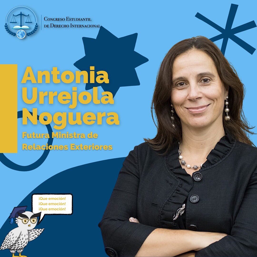 DiCongreso's tweet photo. Estamos muy felices del nombramiento de @totonia68 como ministra de relaciones exteriores. 

No dudamos en que avanzará en temas urgentes de su cartera y que serán unos años muy buenos para el derecho internacional. 

Ministra, nos ponemos a su disposición como congreso. 

🦉☘️ https://t.co/vvxjA0Q34Q