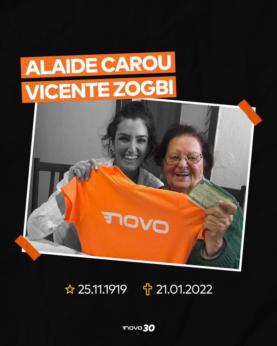 O NOVO comunica com pesar o falecimento da nossa filiada, dona Alaíde.

Quando tinha 102 anos, filiou-se dizendo acreditar em iniciativas para as próximas gerações. Somos gratos pelo apoio recebido por dona Alaíde e prestamos nossos sentimentos e solidariedade à família e amigos.