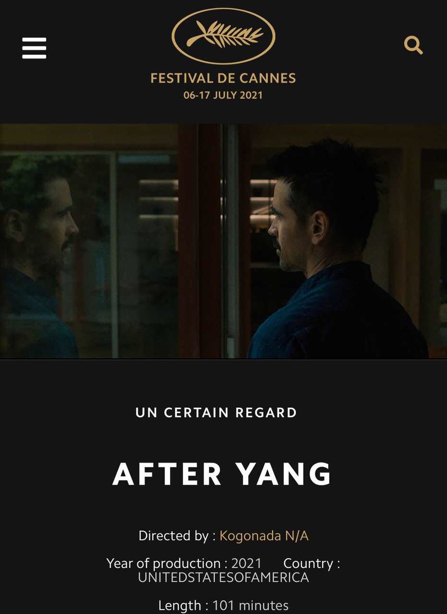 Holy crap, started off the Sundance Film Festival with a bang! After Yang is a brilliant little film with life questions galore. Unbelievably great piece of cinema - Critics Score 9 of 10
#AfterYang #A24 https://t.co/RNjAfAhuXO.