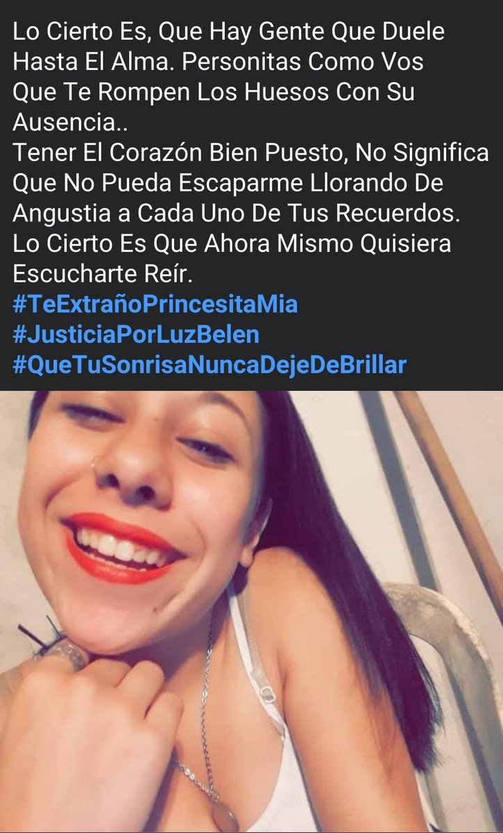 PatitoLasp's tweet photo. Como Te Extraño Hija Mía. Mi Princesa ♡ Siempre Viviras En Mi Corazón, Tu Ausencia Duele Como El Primer Día 
#JusticiaPorLuzBelenMarino
#QueTuSonrisaNuncaDejeDeBrillar https://t.co/7ho3Hy4uU4
