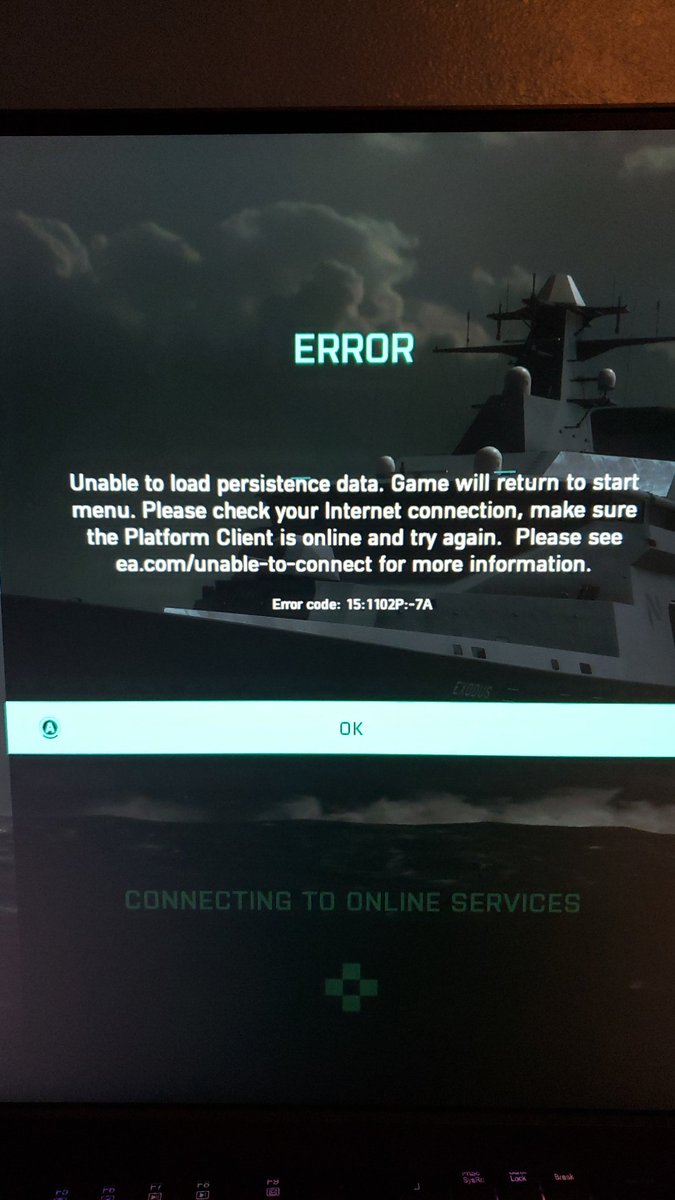 SplicedDmon89's tweet photo. @BattlefieldComm Can't even connect wtf are yall doing? And before you say anything yes I am connected to the internet and yes I restarted the game and console https://t.co/UQLswOR8WH