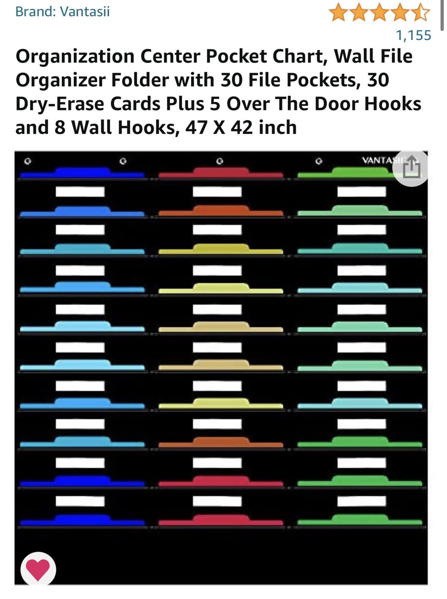 ha_teaches's tweet photo. Saw this organiser on Amazon and thought it would work so well in the classroom! Each pocket is large and deep enough to hold papers, folders and whiteboards. Each student gets their own pocket too🤩 #acuedu_p https://t.co/VHOKOvPv6I