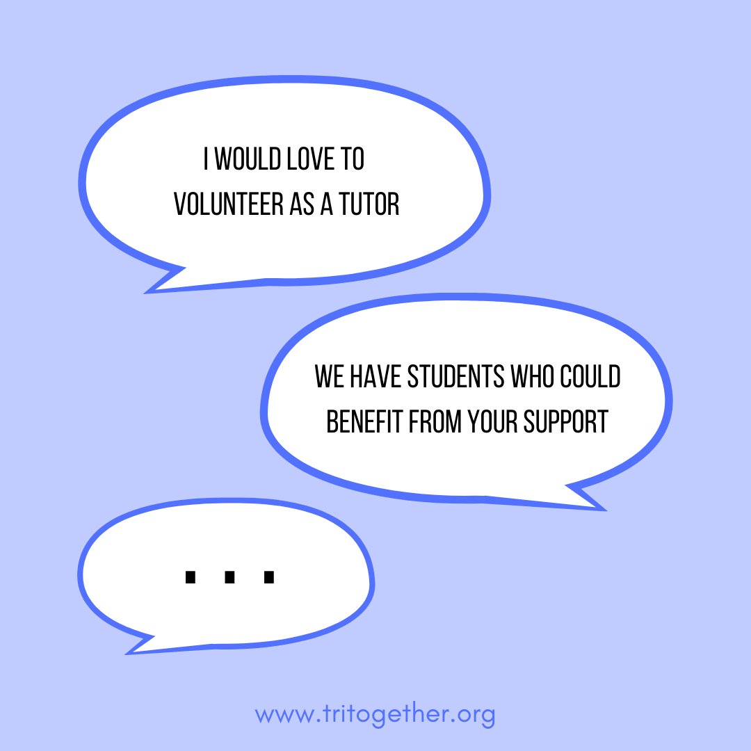 tritogether's tweet photo. Over the past month, I've had some amazing conversations. Some have been with fabulous individuals who want to tutor. Others have been with dedicated social workers and foster care organizations interested in referring students. We can't wait to hear from more of you! https://t.co/hQLMe4fd5F