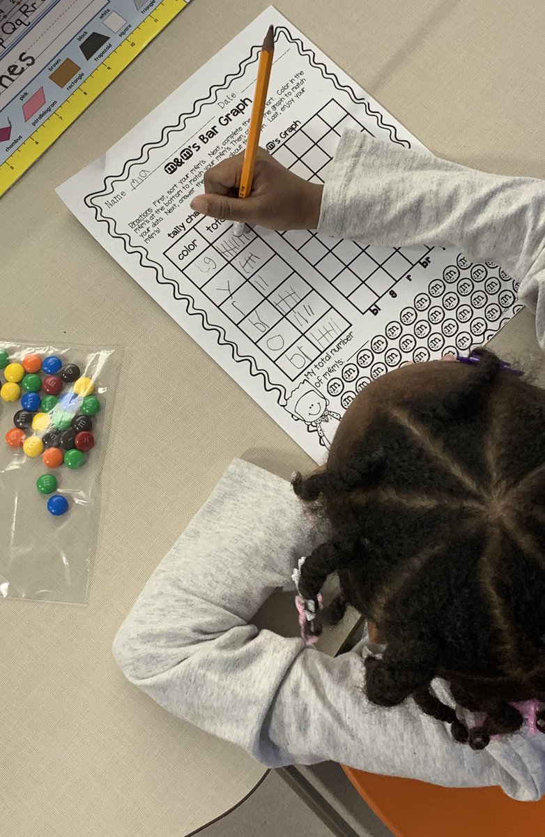 First grade Gators used M&amp;M’s to help create their bar graphs!