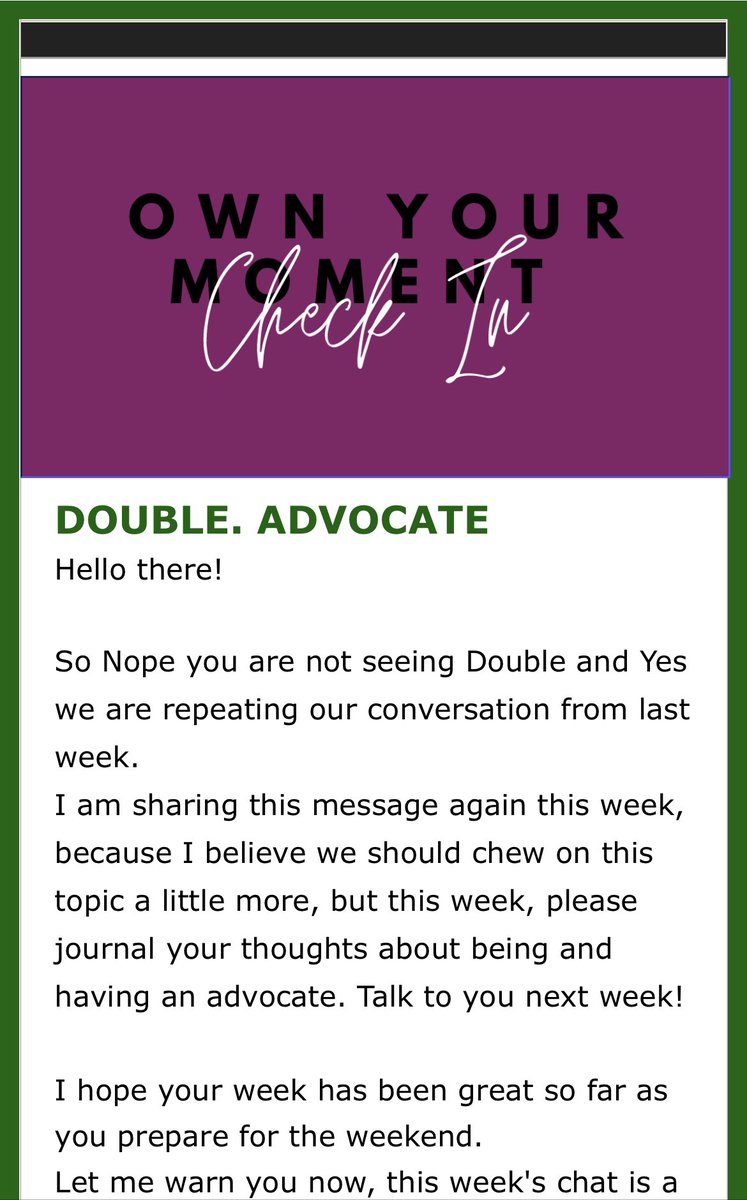 Tre7Ent's tweet image. New Blog Post for this week!
Click the link below and Read: 
Double Advocate

mailchi.mp/35049b391ea8/a…