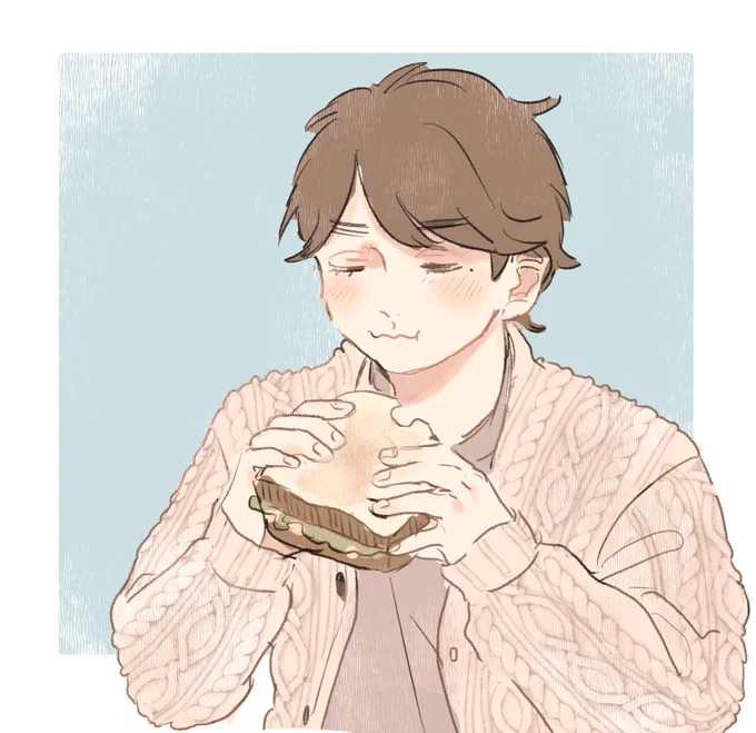ニットブラシ使いたくて描いた 
