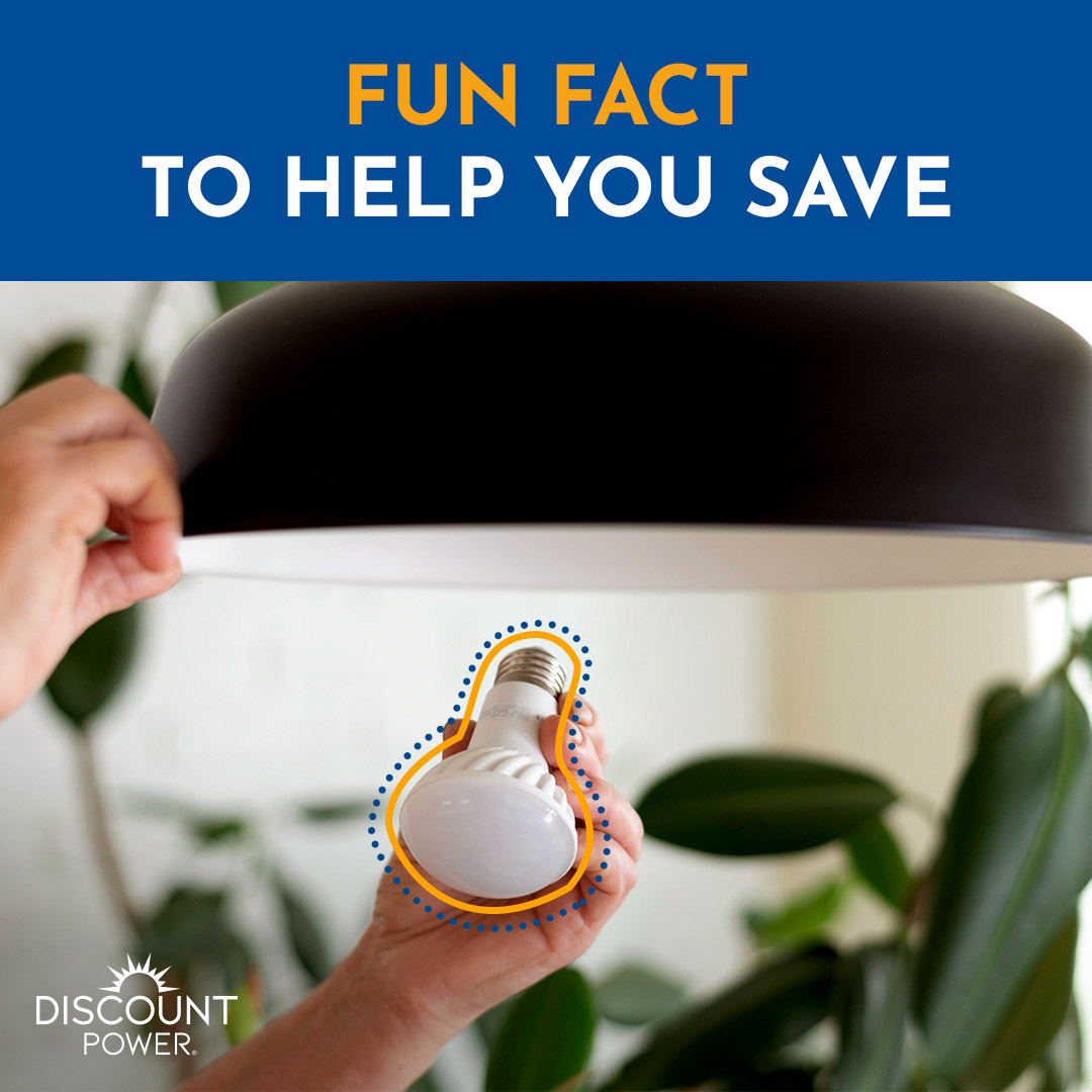DiscountPowerTX's tweet photo. By replacing your home's five most frequently used light bulbs with more energy-efficient alternatives such as LED lighting, you can save between $40 to $135 over the light bulb's lifetime.
#DiscountPower #energy #electricity https://t.co/kLnhhbtd8E