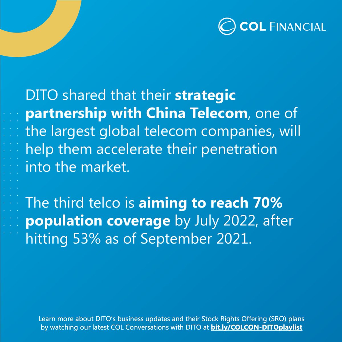 colfinancial's tweet photo. Check out our #COLresearch view on DITO, and watch our latest #COLconversations with them at https://t.co/4U758wqBQI 😊
#COLFinancial #philippinestockmarket https://t.co/zTncDsY2Q1
