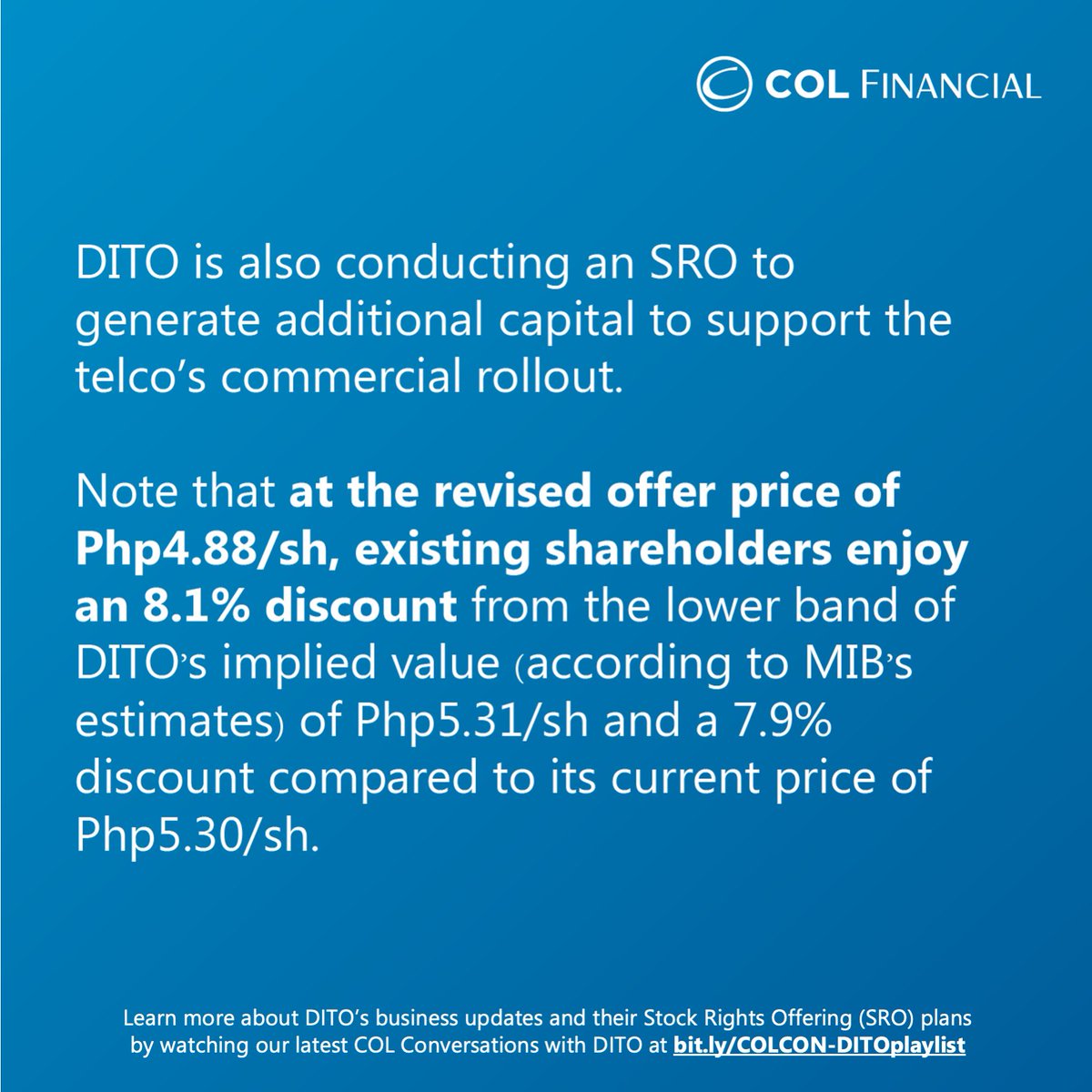 colfinancial's tweet photo. Check out our #COLresearch view on DITO, and watch our latest #COLconversations with them at https://t.co/4U758wqBQI 😊
#COLFinancial #philippinestockmarket https://t.co/zTncDsY2Q1