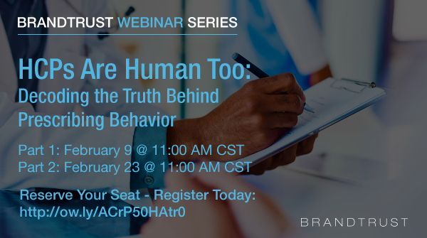 Brandtrust's tweet photo. HCPs are operating under conditions that make treatment decisions more difficult, necessitating them to rely more on System 1. Join our 2-part webinar series exploring factors that influence HCP decision-making + methods that can change their behavior. https://t.co/VCDsWMBdHn https://t.co/zdmZv5KUuJ