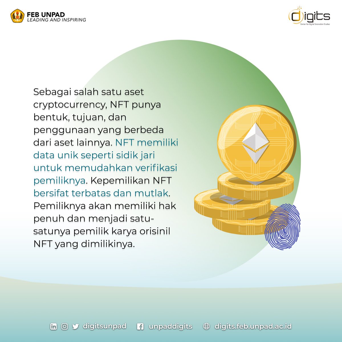 digitsunpad's tweet photo. Lalu, apasih NFT atau Non Fungible Token itu?
Yuk cari tahu selengkapnya di postingan berikut ini!✨ https://t.co/SU7jMuhmFZ