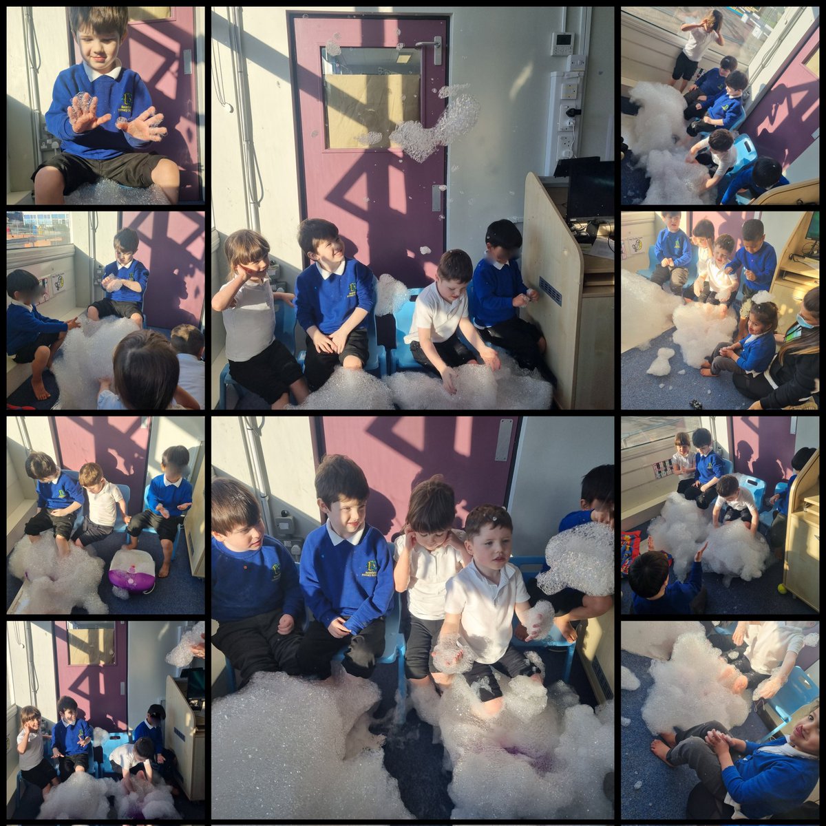 MissCCSmith's tweet photo. I've been back in the classroom fulltime this last week & a half due to impact of COVID & staffing absence!But what a great week we had! Focus of the week was Interactions & Sensory exploration! #EYFS #ASDlearners #nonverbal #asd #supportingSEND #SEND #SpecialProvision https://t.co/qOFIbjzTFS