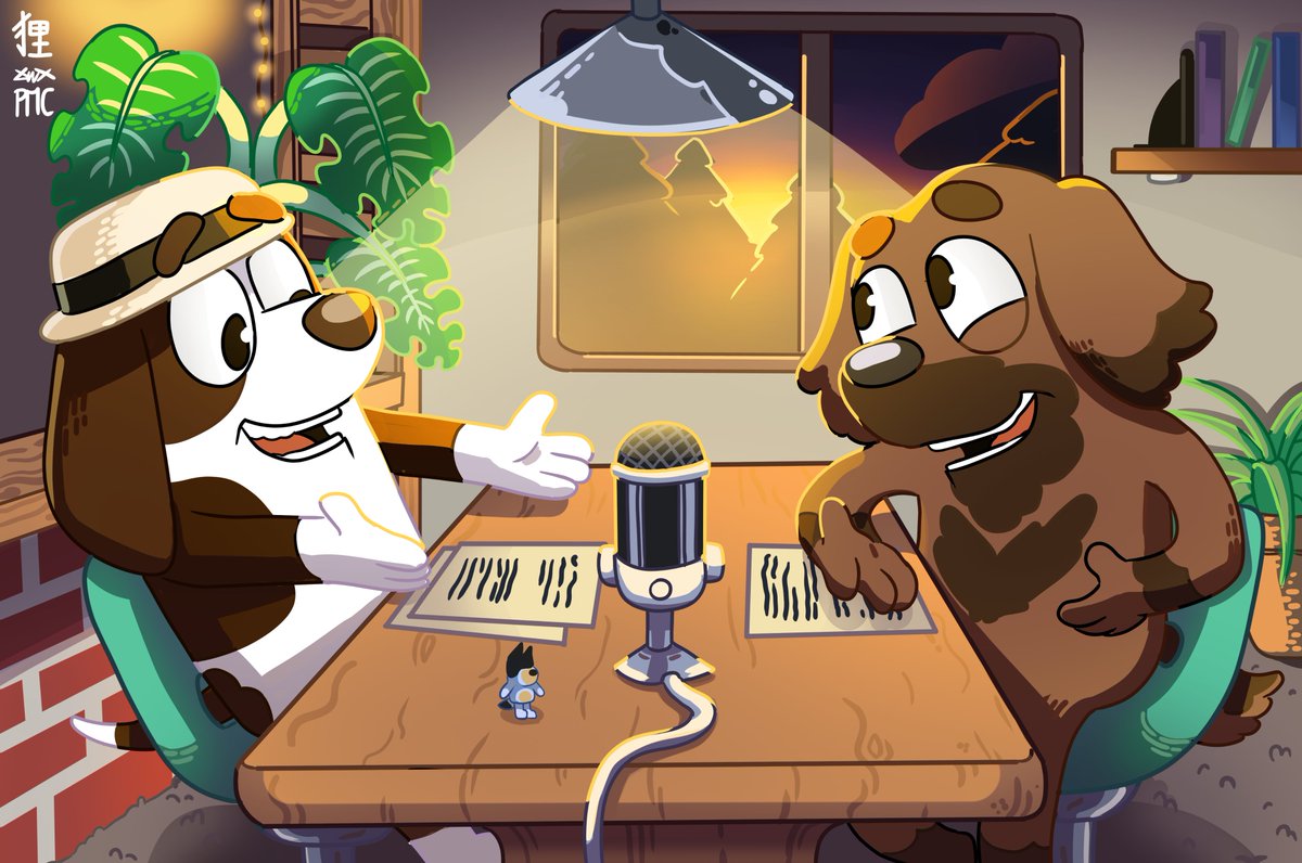 Raigmann's tweet photo. Good night mates! I made a fanart of Greg and Mike from @WatchingBluey, the best podcast I've ever heard so far, hope u like it!
#bluey #blueyfanart #twobandits https://t.co/P3nPbG9lIP