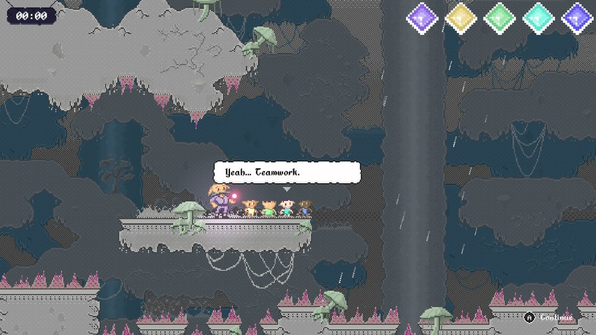 Jaconian's tweet photo. Just reached Keep Trying, possibly the final area based on what the Grandkids are saying. I could do one more area after this because I'm having a fun time overall.
#DobosHeros by @Colossus_Game and @GramikGames on #NintendoSwitch for #IndieSelect https://t.co/eaHhODo8Hg
