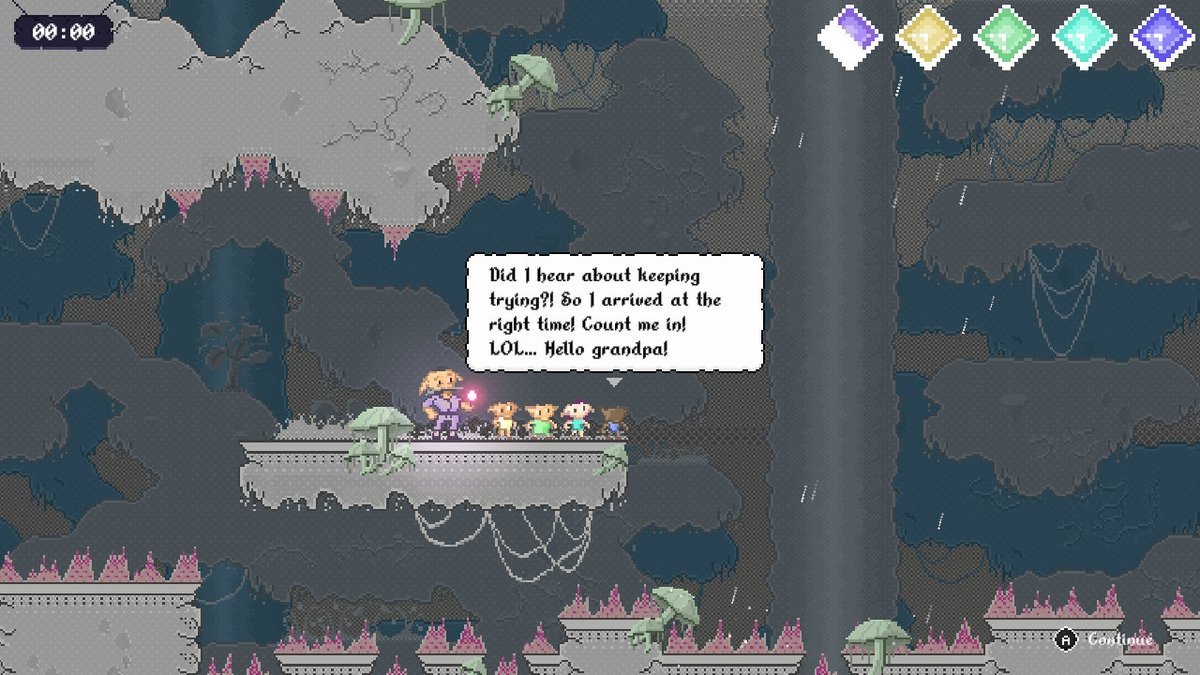 Jaconian's tweet photo. Just reached Keep Trying, possibly the final area based on what the Grandkids are saying. I could do one more area after this because I'm having a fun time overall.
#DobosHeros by @Colossus_Game and @GramikGames on #NintendoSwitch for #IndieSelect https://t.co/eaHhODo8Hg
