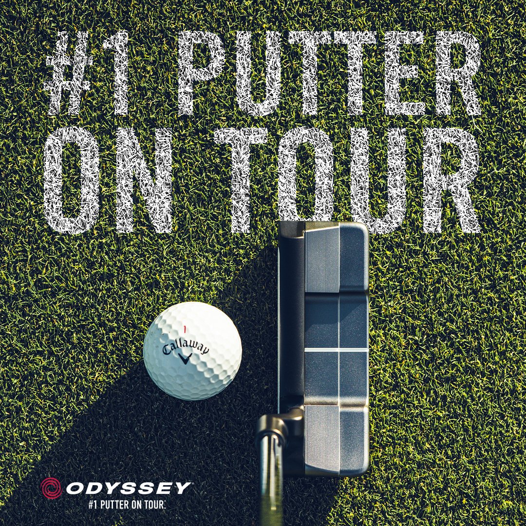 OdysseyGolfTour's tweet photo. At this week's @ADGolfChamps, there are more Odyssey putters in Tour players' bags than any other brand, with 71 putters in play. (54% of the field!)

Odyssey is also the #1 Putter on the @PGATOUR at the @TheAmexGolf 🥇  

#Odyssey | #1PutterOnTour | #1PutterInGolf https://t.co/WKcanlUwyv
