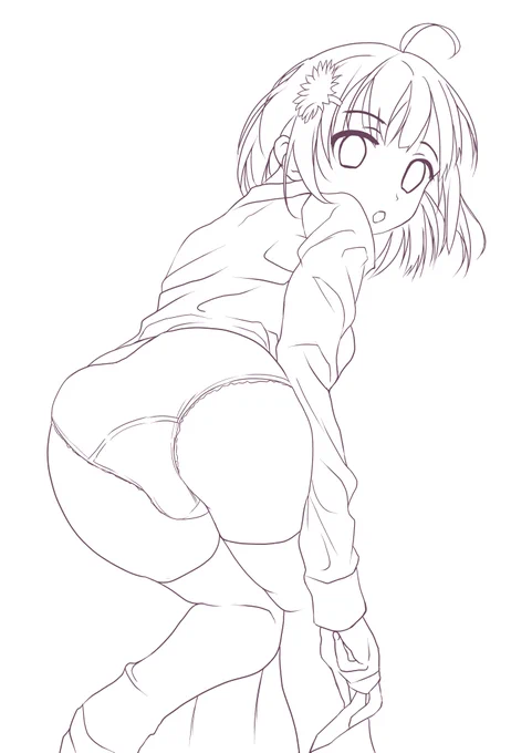 ペン入れを進めていました。続きは後日やります 