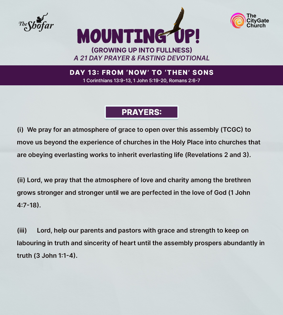 dcitygatechurch's tweet photo. 21 Days Prayer & Fasting Devotional
DAY 13: FROM โNOWโ TO โTHENโ SONS
Watch the video:
https://t.co/bhqLia0P1s
or
https://t.co/6JbmaorK8l
#MountingUp
#GrowingupintoFullnes
#PrayerandFasting #Devotional https://t.co/B2prhviWHc