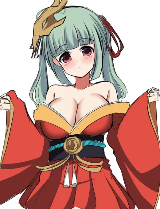 中の人が同じで好きなキャラ同士だったから大鳳の衣装をサドネに着せたかっただけの落描き 