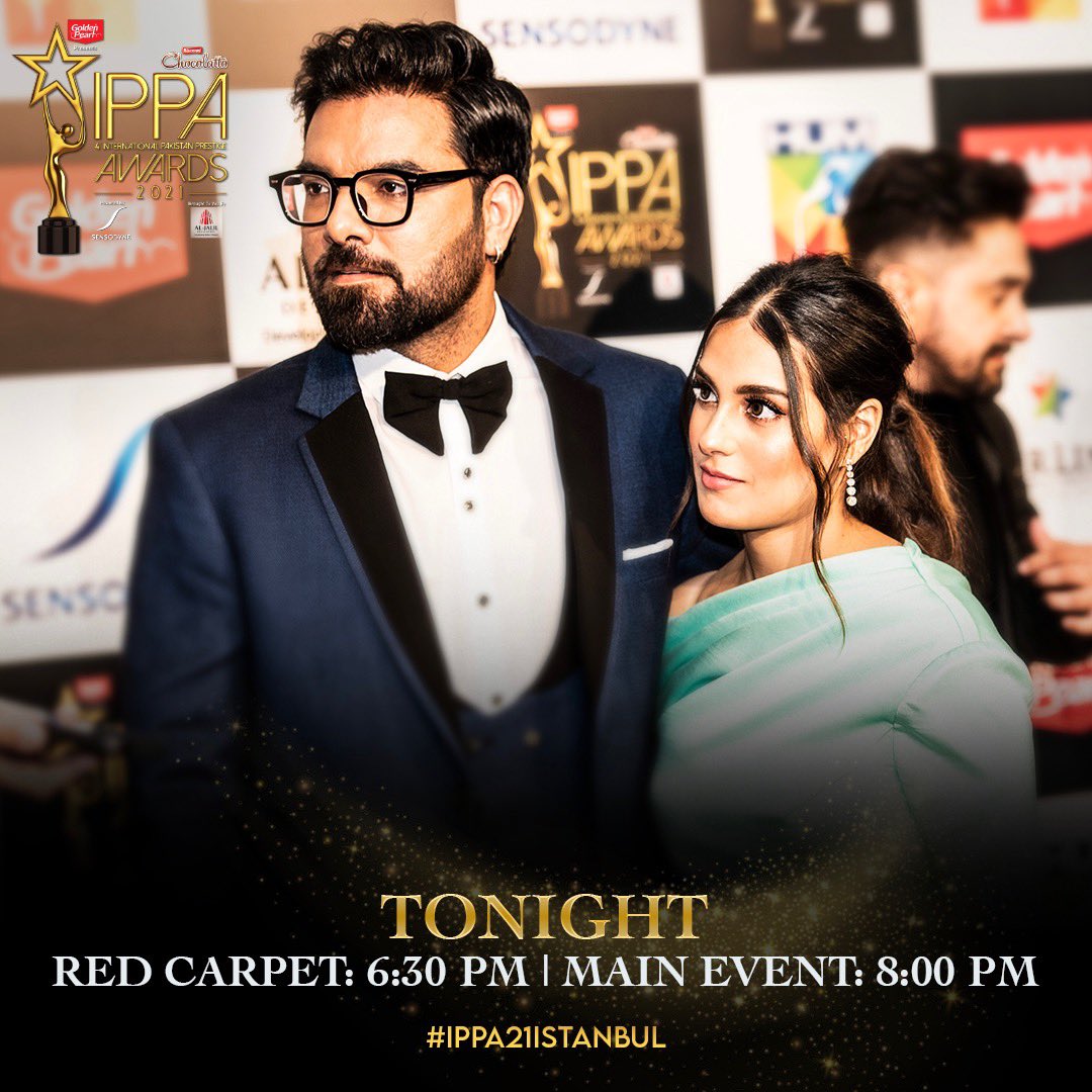 IppaDigital's tweet photo. Catch your favourite couple @iiqraaziz and @yasir.hussain131 at the 4th Hum IPPA Awards only on Hum Tv. 

Red carpet: 6.30 pm | Main event: 8.00 pm

#ippaawardsdigital #ippa21istanbul         #aljalildevelopers #goldenpearlpk  #humtvofficial #bisconnichocolatto #sensodyne https://t.co/Wyud9iWY7J