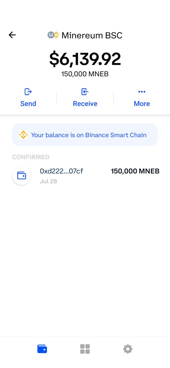 LoveWorksLLC's tweet photo. Did you receive an #Airdrop of 150,000 #minereumBSC in your #wallet?

Wen Lambo, right? Not exactly. #ScamAlert. 

Before clicking any unfamiliar links, do your DD. 

Use sources like @CoinMarketCap and @coingecko to verify the authenticity and integrity of #cryptocurrencies. https://t.co/Fj97PaIwx7