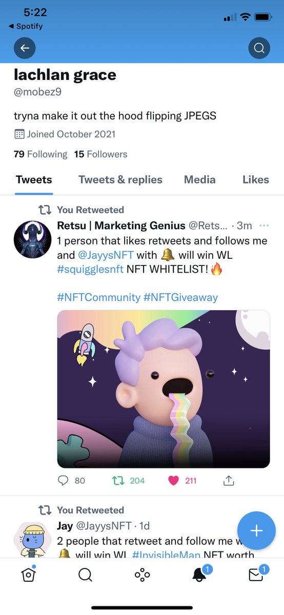 mobez9's tweet photo. @RetsuNFT @JayysNFT Done 🔔 https://t.co/DallTyaVim