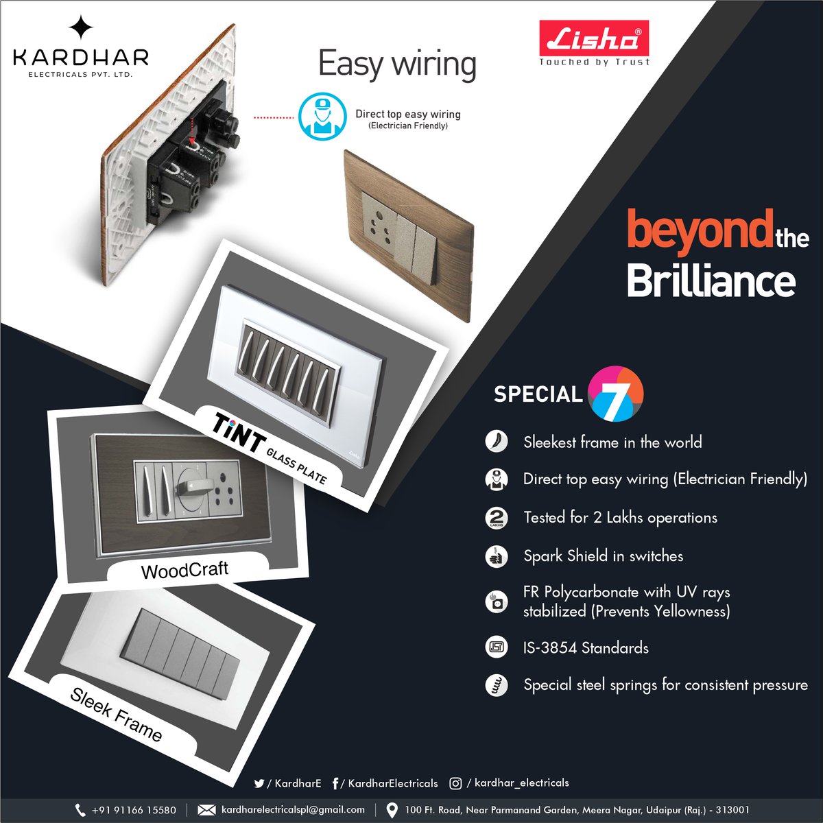 KardharE's tweet photo. Strengthen your trust with Lisha switches !!

#switches #modularswitches #Lisha #reliable #trustworthy #decor #electricalsolutions #lightingsolutions
#kardharElectricals #udaipur https://t.co/UoZIl3MivK