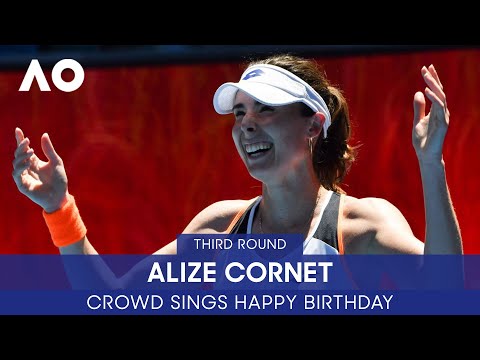 The Crowd Sings Alize Cornet \Happy Birthday\ | Australian Open 2022 - Australian Open TV  