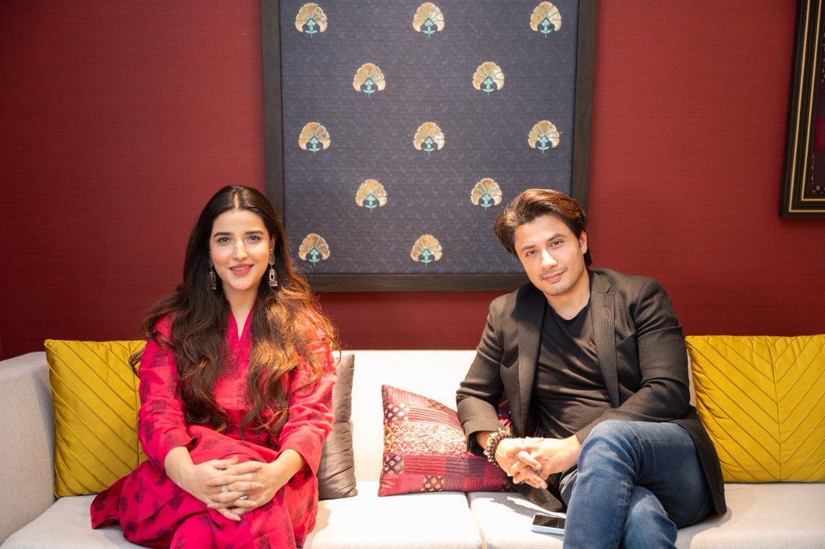 Ali Zafar (@AliZafarsays) singer, actor, writer and producer and Hareem Farooq (@FarooqHareem), actress, producer at the opening of #PakistanFilmWeek at @expo2020dubai. 

@Expo2020Pak