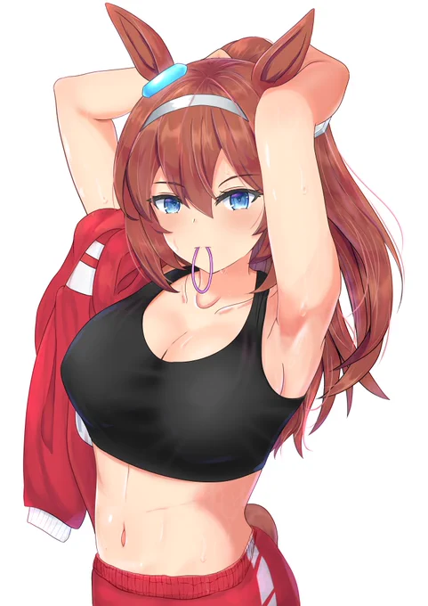ミホノブルボン×ポニテ×スポブラ
#ウマ娘 