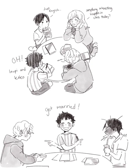 childhood friends cont. 
was already done drawing for the day when it hit me… Inupi would be the type to take a promise like that seriously I think.. 