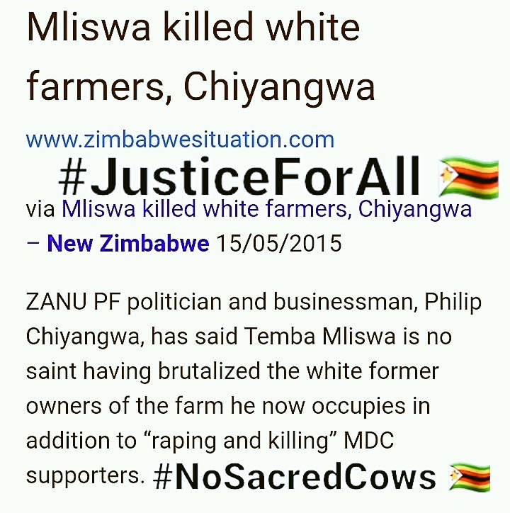 PaulPaulus13's tweet photo. 🇿🇼Karoi Police confirmed "receiving report"#Mliswa beat up Jenny Parsons& her2children@Spring Farm they returned2their farm2 feed horses&collect personal belongings when confronted by #Mliswa,who stated @LanceGuma "I never beat up anyone, farmers are my friends"😲
#TembasVictims https://t.co/f04H24UfmQ