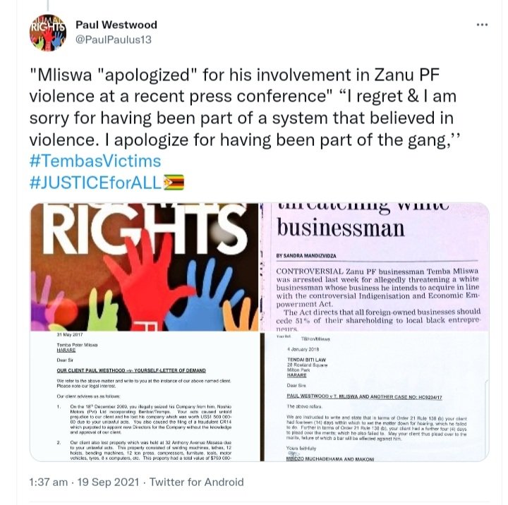 PaulPaulus13's tweet photo. 🇿🇼Karoi Police confirmed "receiving report"#Mliswa beat up Jenny Parsons& her2children@Spring Farm they returned2their farm2 feed horses&collect personal belongings when confronted by #Mliswa,who stated @LanceGuma "I never beat up anyone, farmers are my friends"😲
#TembasVictims https://t.co/f04H24UfmQ