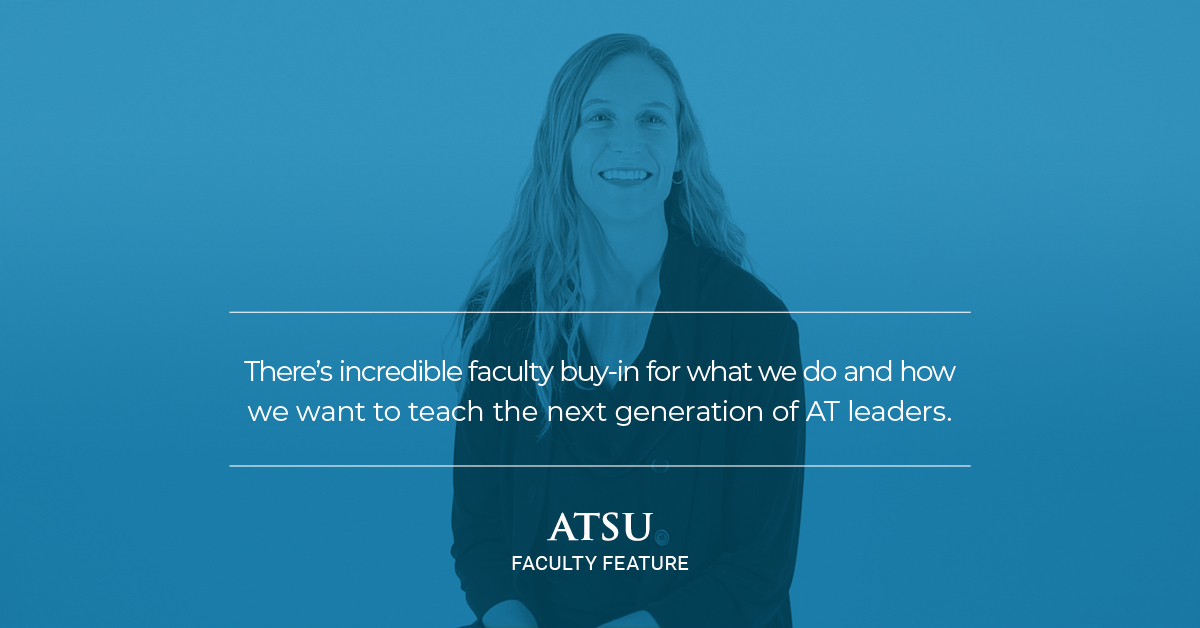ATprograms_ATSU's tweet photo. Want to be a leader in AT? Learn from Dr. McLeod and other expert AT faculty. 

“There’s incredible faculty buy-in for what we do and how we want to teach the next generation of AT leaders.”

Read more about how Dr. McLeod can help you become a leader: https://t.co/djCr8ywIlu https://t.co/RRc3kKjGHf
