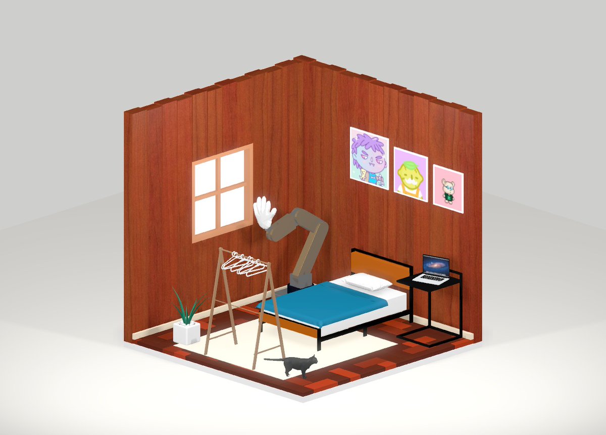 petkoolwantseth's tweet photo. Digging my @isoroomnft , can't wait to actually sleep here with NFTs over my head https://t.co/jHfYIqXYWt