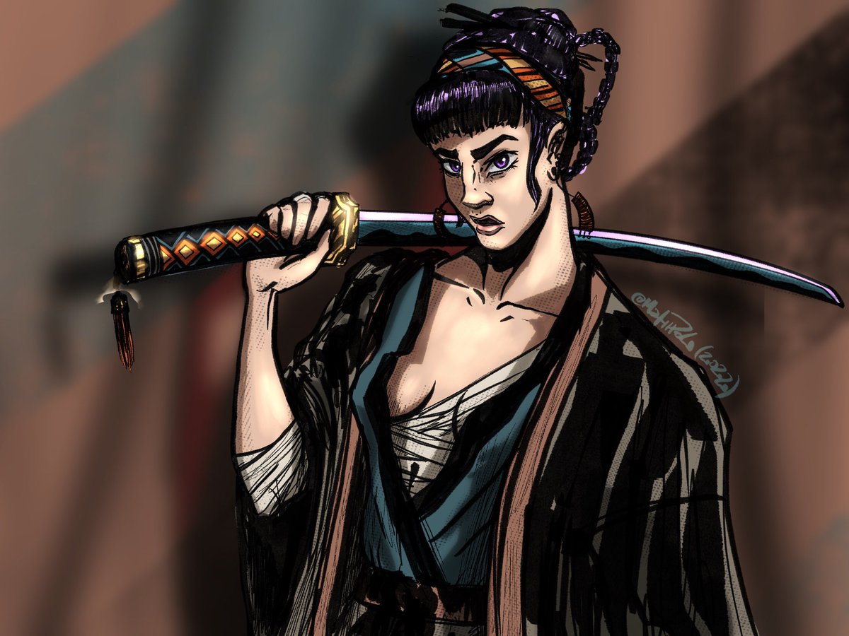 MatiiPol's tweet photo. Sideboob Samurai #samurai 

#Procreate #digitalart #illustration #drawing #art #katana https://t.co/sslP63d6qD