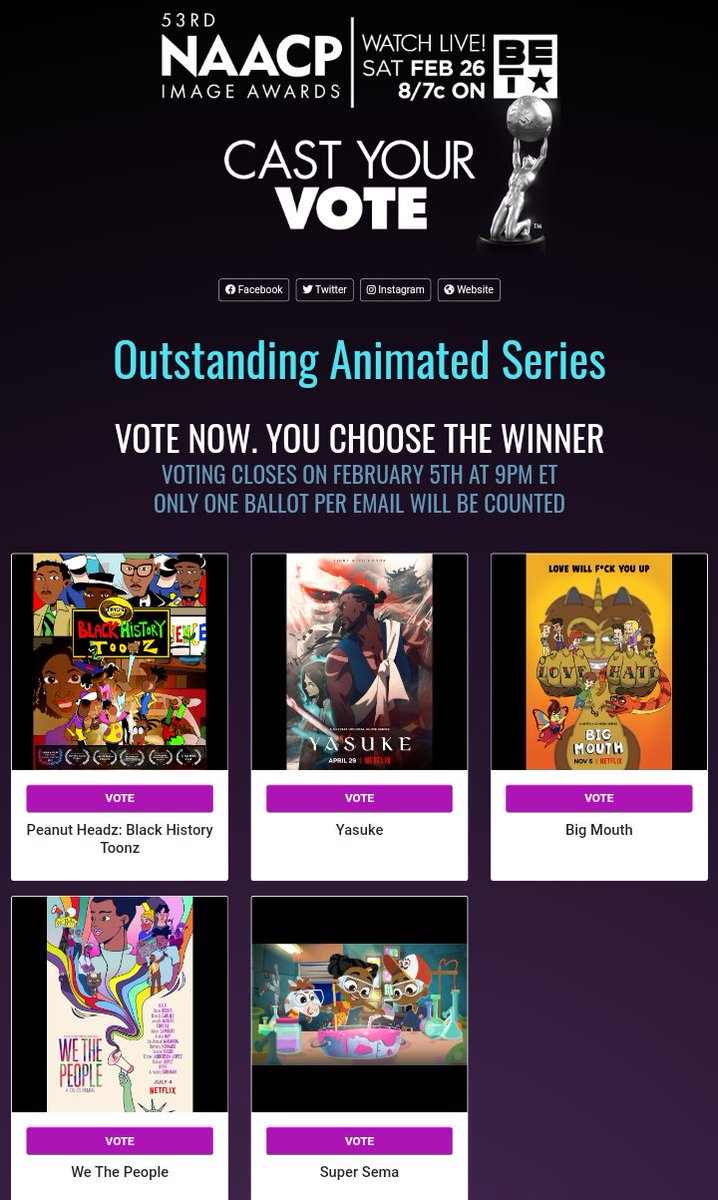 ItsMrFleu's tweet photo. That #1 slot looks good on us is all we sayin'.... Plz cast a Vote for @TrealToonz "Peanut Headz: Black History Toonz" for @naacpimageaward "Outstanding Animated Series"! And stream us Exclusively on @kweliTV
https://t.co/xI2hbzU4s7
#NAACPImageAwards #kweliCREATOR https://t.co/w6hv9ka4V5