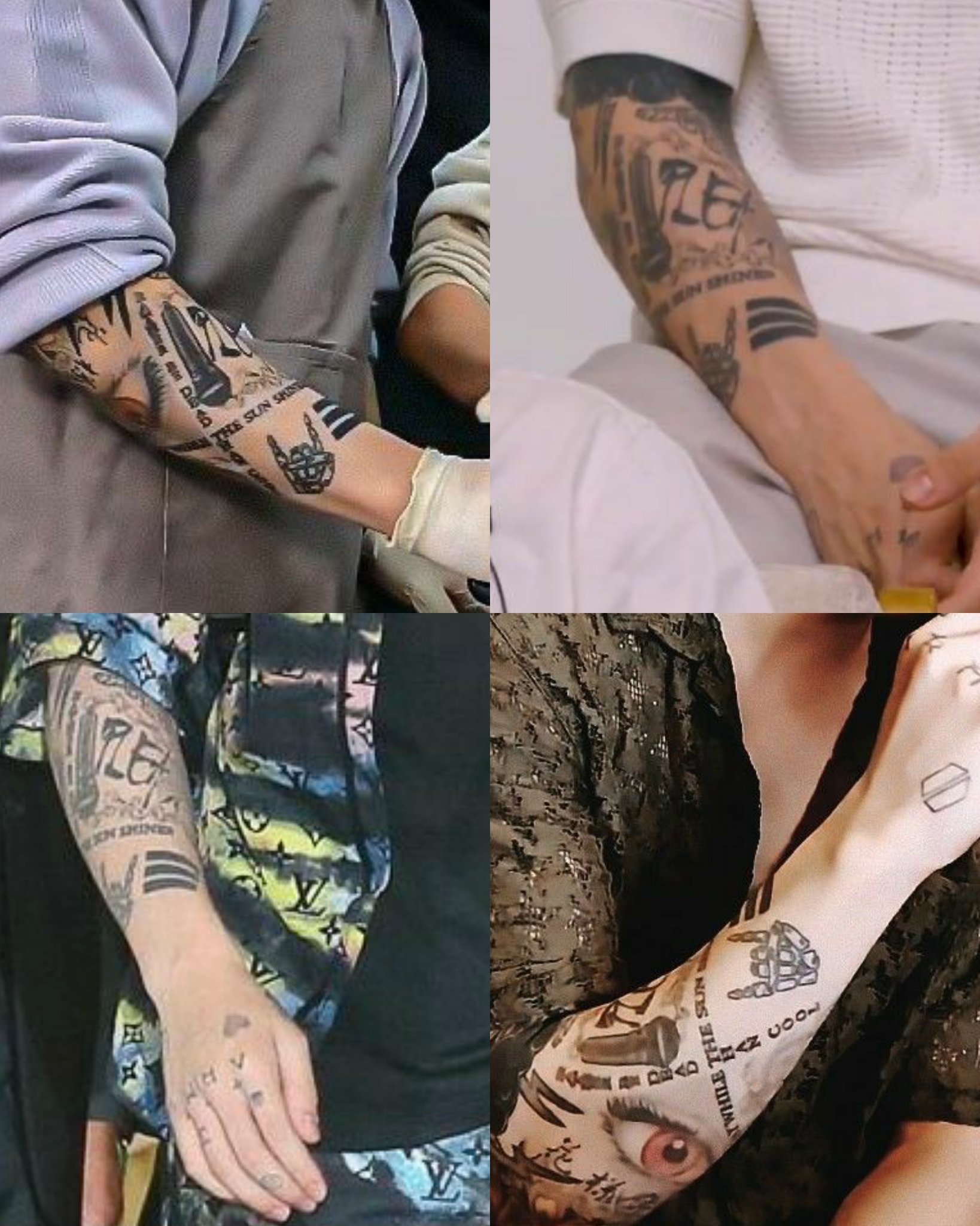 Are Jungkook's tattoos on his arm and hand real or henna? - Quora