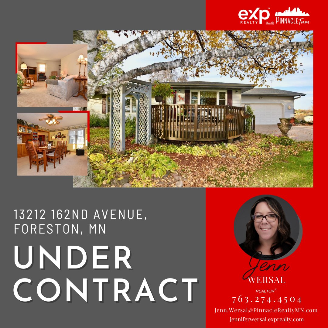 PinnacleTeamUS's tweet image. Our Offer got ACCEPTED! It is NOW Under Contract!

 #JenniferWersalRealtor #CountdowntoClosingDay #ForestonMN #PinnacleTeamMN #EXPRealty #UnderContractwithJenniferWersal