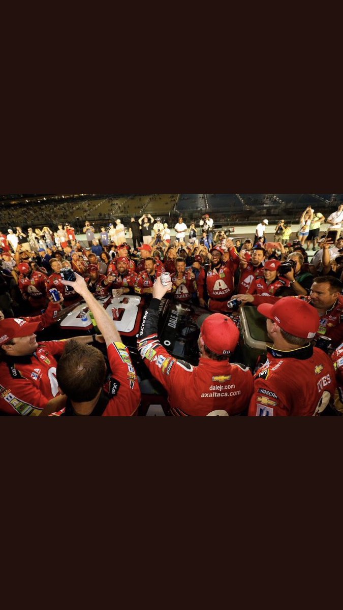 StockTravis's tweet photo. Congratulations ⁦@DaleJr⁩ great to be such a small part of your successful career congrats friend 🍻 https://t.co/VxDiUQXjiX