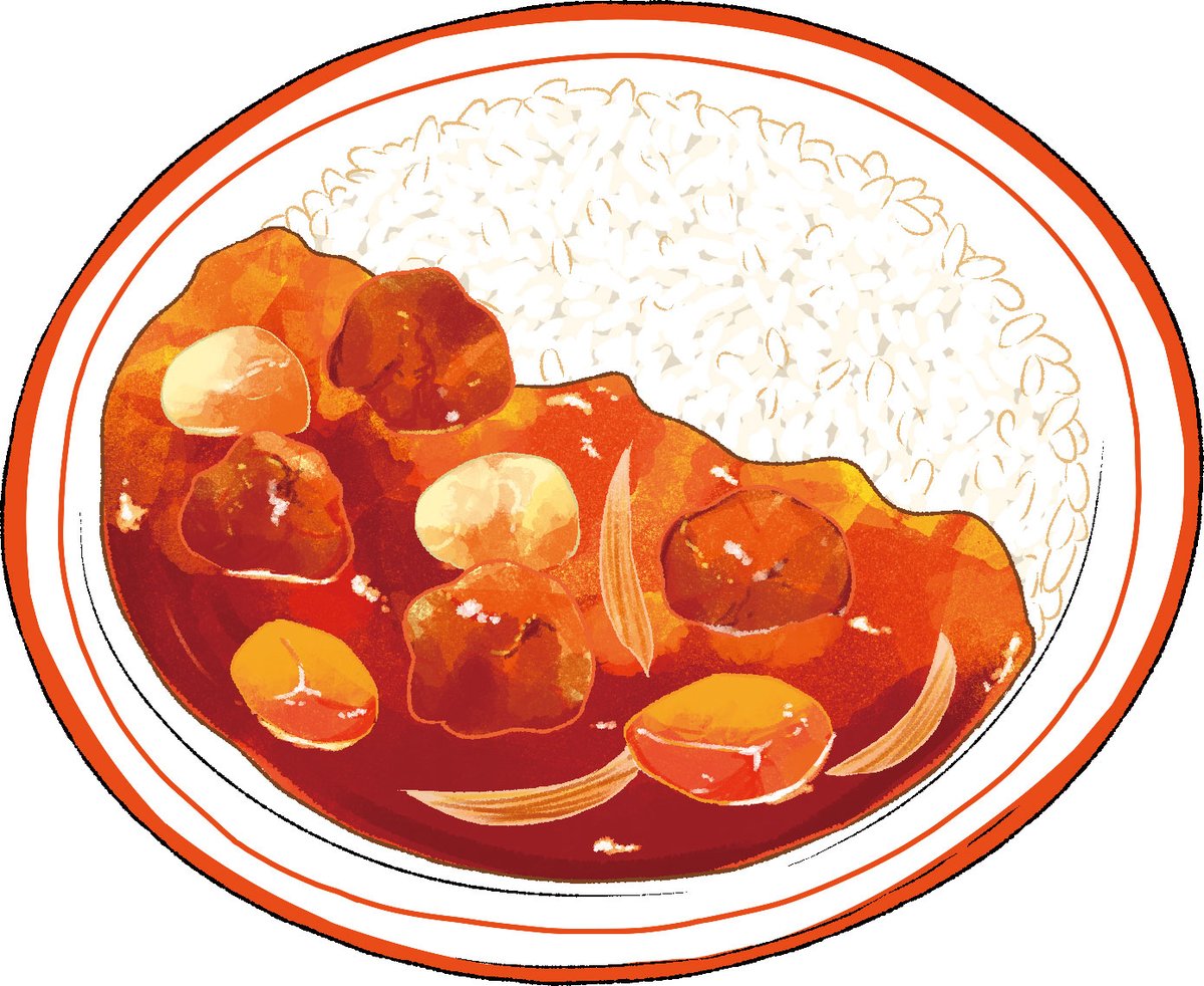 以前お仕事で描かせていただいたカレーライス カレーの日 カレーライスの日 深蔵 ふかぞう 漫画とイラストのイラスト