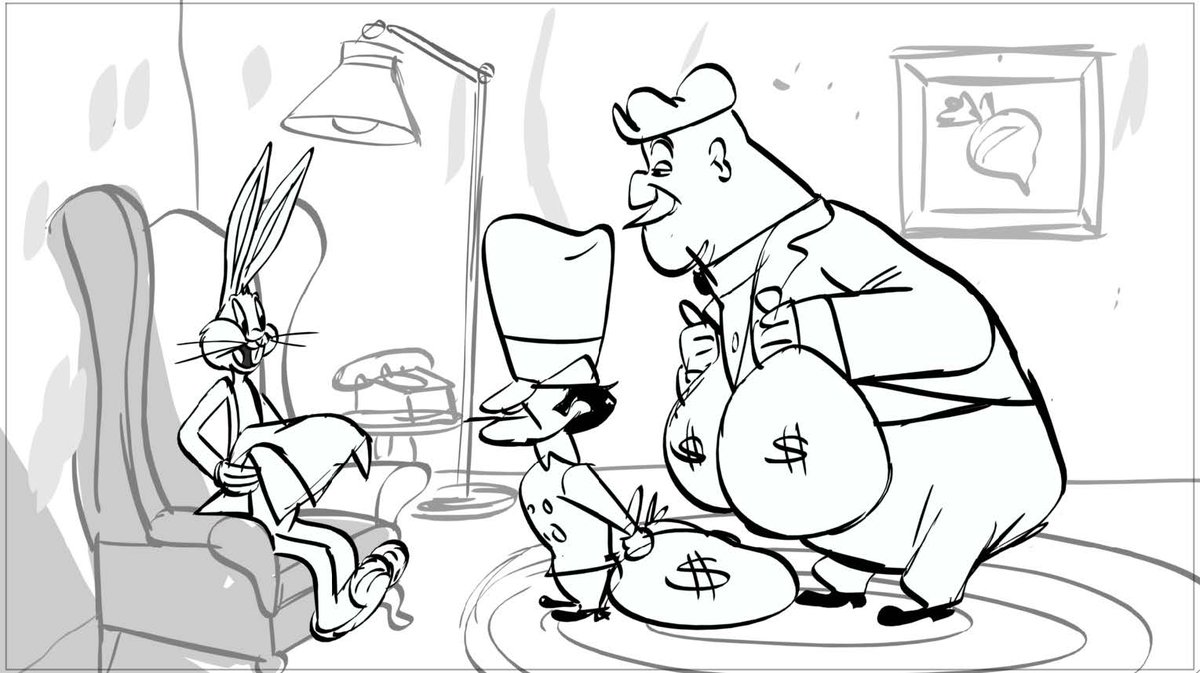 Some of my storyboard panels from Hideout Hare... 