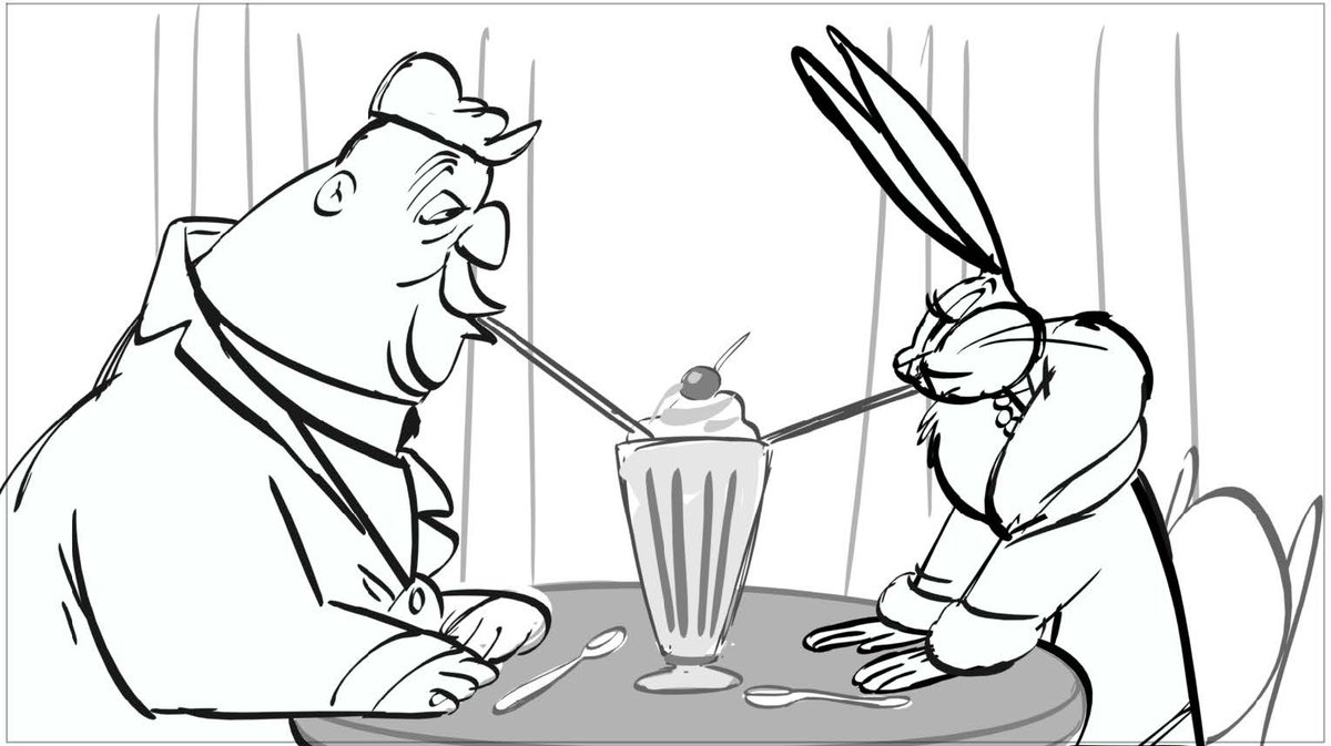 Some of my storyboard panels from Hideout Hare... 