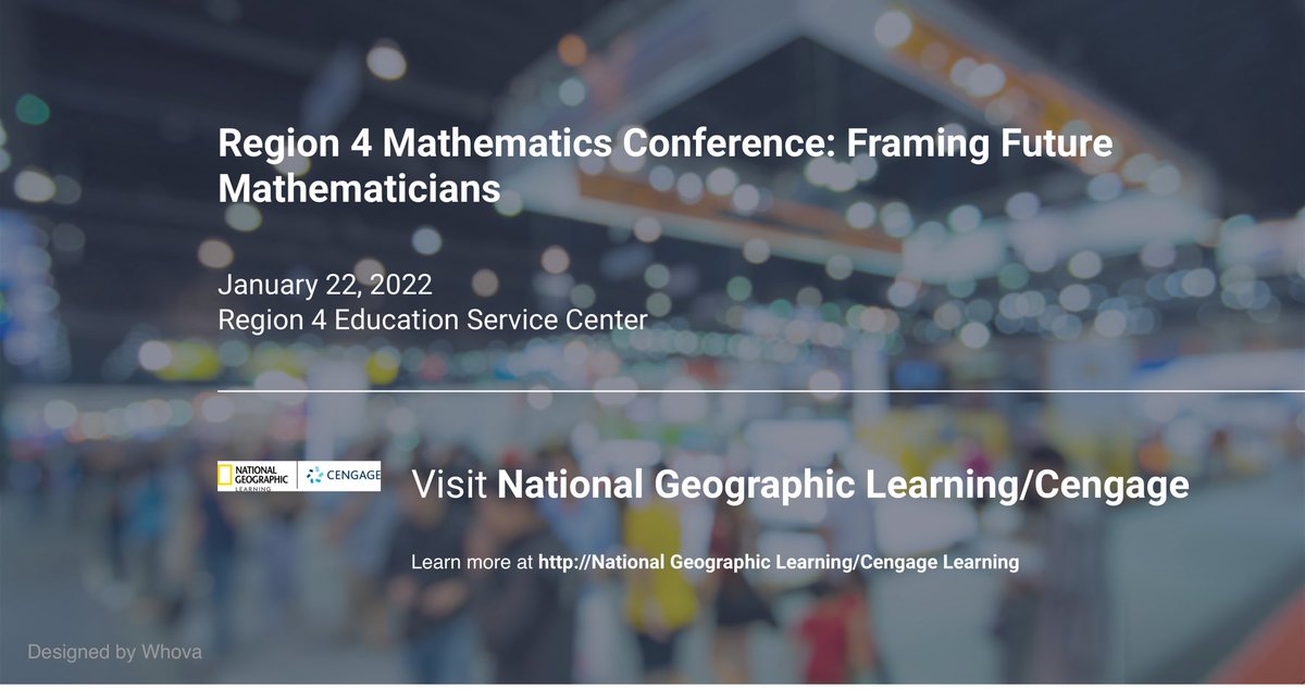 Come to visit our virtual booth at Region 4 Mathematics Conference: Framing Future Mathematicians and check out our amazing offers and enter to win a $50 Amazon gc. #R4Math, R4Math via Whova event app whova.com/whova-event-ap…