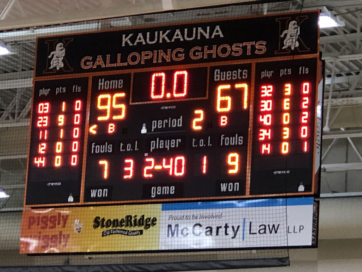 MatthewRSmith71's tweet photo. Ghosts tame the Wildcats at home!  Congratulations, Team!  Good luck tomorrow!  @KaukaunaGhosts @Kaukaunabball https://t.co/6Ait82cA1G