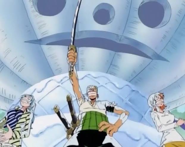 // A Zoro se le cumplió lo de ser inmortalizado con una pose guay en caso de ser convertido en estatua.