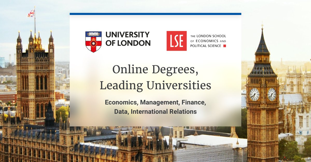 The University of London offers online BSc degrees in finance, accounting, economics, international relations, business and data science. Degrees designed by the world-leading London School of Economics and Political Science. bit.ly/3KxnGXR