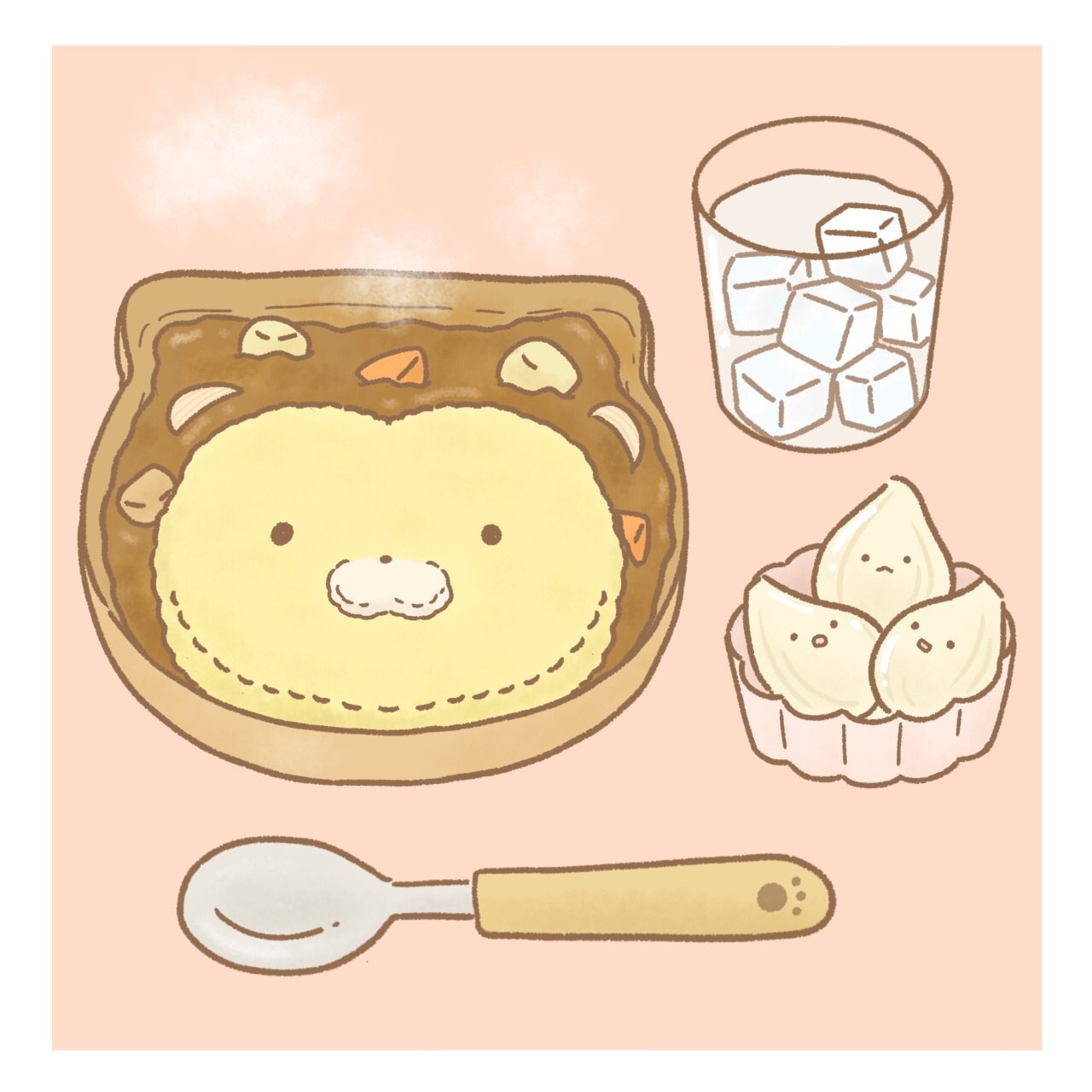 ぐりり 今日は カレーライスの日 ももんがのがんもカレー イラスト ゆるイラスト 食べ物イラスト イラスト好きさんと繋がりたい お絵描き ごはんイラスト 今日は何の日 T Co Dmo7e2af9p Twitter